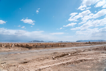 landscape with blue sky