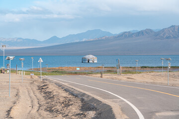 lake and mountains
