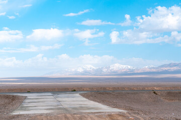 landscape with snow moutain