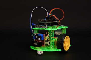 Handmade education robot learning set , inventor model automation vehicle