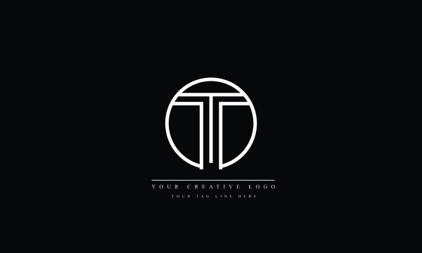 TO, OT, T, O Letter Logo Design with Creative Modern Trendy Typography