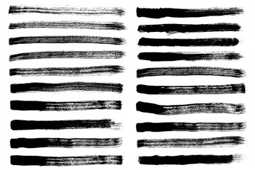 Set of grunge brushes on a white background. Vector illustration.