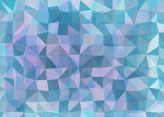 Vector triangle mosaic background with transparencies in blue colors