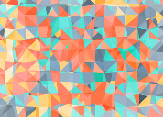 Vector triangle mosaic background with transparencies in multicolors colors
