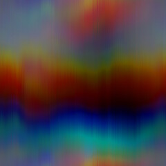 Seamless techno glitch RGB monitor noise rainbow. High quality illustration. Repeat pattern neon spectrum. Futuristic bad signal computer screen failure. Red green and blue distortion blur effect.