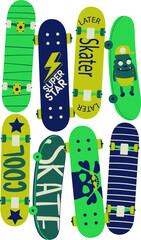 vector skateboard design vector illustration