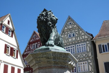 Obraz premium Löwenbrunnen in Vaihingen an der Enz