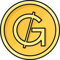 Paraguayan guaraní coin, the national currency unit of Paraguay