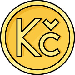 Czech koruna coin, currency of the Czech Republic