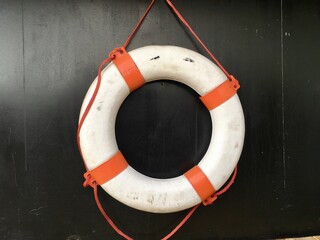 life buoy on the wall