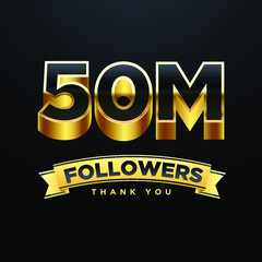 THANKS FOLLOWERS POSTER  SIGN MODERN