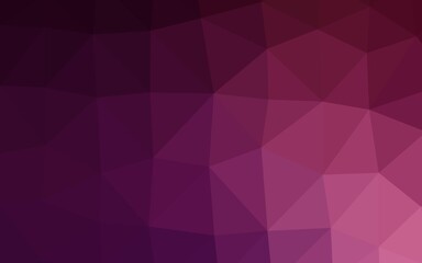Dark Pink vector abstract polygonal texture.