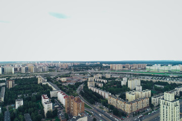 Aerial Townscape of Saint Petersburg City. Kalininsky District