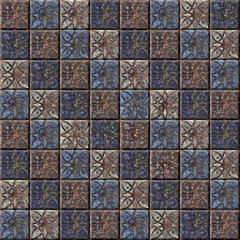 Decorative ceramic tiles with an abstract pattern. Element for design