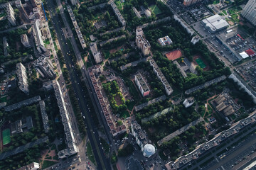 Aerial Townscape of Saint Petersburg City. Kalininsky District