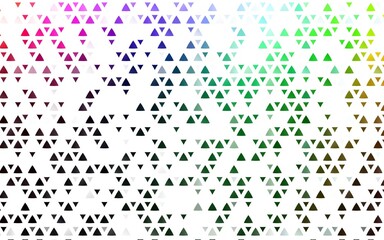 Light Multicolor, Rainbow vector background with triangles.