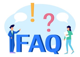 Illustration vector graphic cartoon character of question and answer