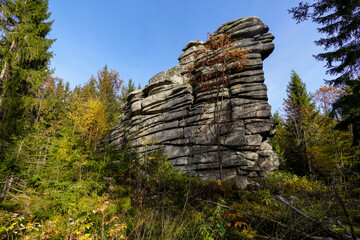 Felsen im Fichtelgebirge Drei Brüder Rudolfstein Granittürme Felsformation