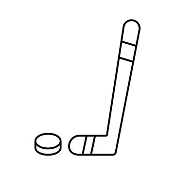 hockey stick icon element of hockey icon for mobile concept and web apps. Thin line hockey stick icon can be used for web and mobile. Premium icon on white background