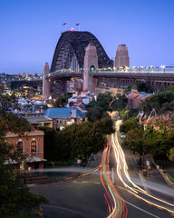 Beautiful sky over Harbour Bridge, Sydney Australia.