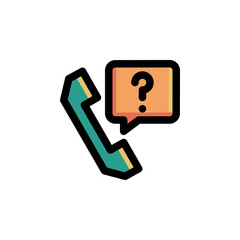 Customer Service Icon Filled Outline Business Illustration Logo Vector
