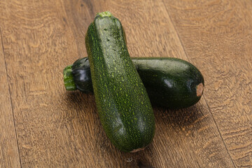 Raw ripe zucchini