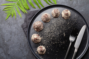 Homemade healthy vegetarian sweets