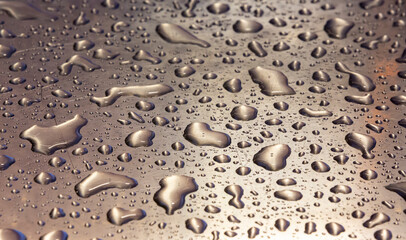 close up rain drops texture background