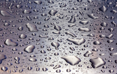 close up rain drops texture background