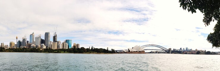 Obraz premium Buildings, opéra et Harbour Bridge