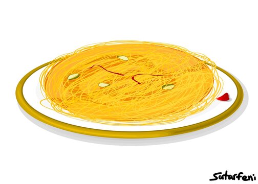 SutarFeni indian Sweet Dish Food Vector