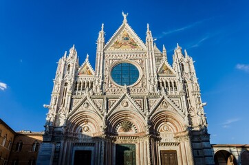 Fototapeta premium Siena Cathedral (Duomo di Siena) is a medieval church. Siena, Italy.