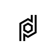 LOGO LETTERS P AND D SIMPLE