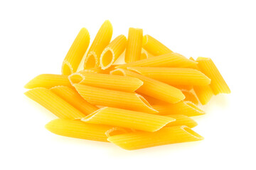 Raw penne pasta for bowl