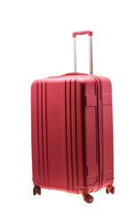 red suitcase isolated