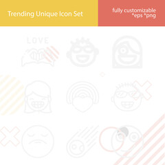 Simple set of proud related lineal icons.