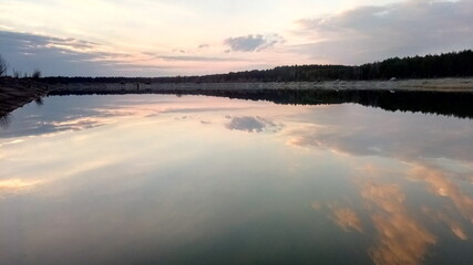 sunrise over the lake