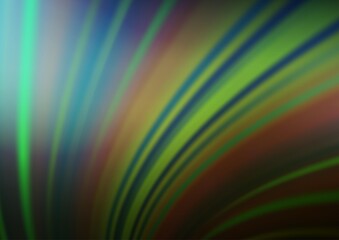 Dark Green vector blurred shine abstract background.