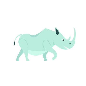 cartoon rhino. Vector illustration