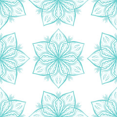 Seamless pattern of lacy elegant round pattern motifs.