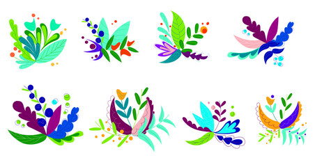 Floral print. Colorful vector illustration