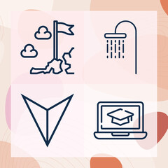 Simple set of boss related lineal icons