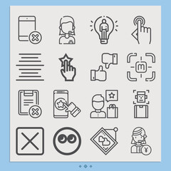 Simple set of recall related lineal icons.