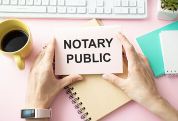 Conceptual handwriting showing Notary Public. Business photo text Legality Documentation Authorization Certification.