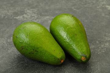Two ripe exotic avocado vegetable
