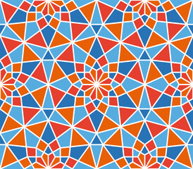 Arabic mosaic seamless pattern. Arabic style digital tapestry, textile print.