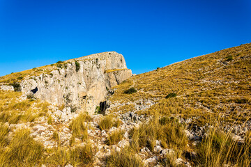 View of the chasms of Partagat in the mountain of Aitana.