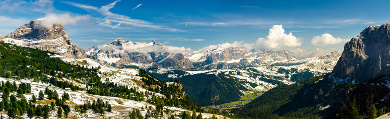 Beautiful view of famous dolomite mountain, Italy.