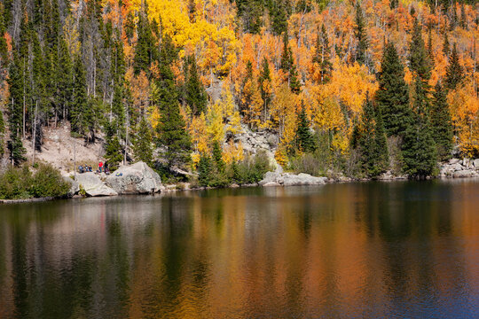 Bear Lake Loop Trail im Rocky Mountains National Parl im Herbst