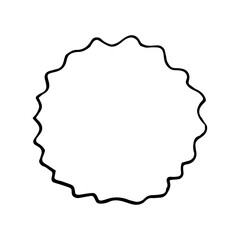 round frame sketch hand drawn. border, card, vector, doodle, monochrome minimalism